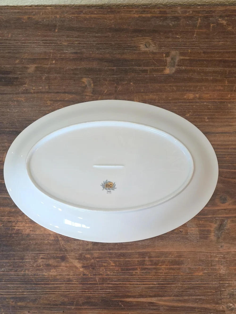 Vintage 1958 Noritake RC Japan 275 Oval Serving Platter Pink Rose Platinum Trim